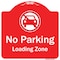 Signmission No Parking Loading Zone W/ No CarHeavy-Gauge Aluminum Architectural Sign, 18" x 18", RW-1818-9817 A-DES-RW-1818-9817 - alternate 1